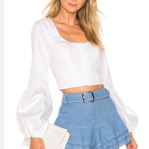 Alexis Ottera White Puff Sleeve Blouse